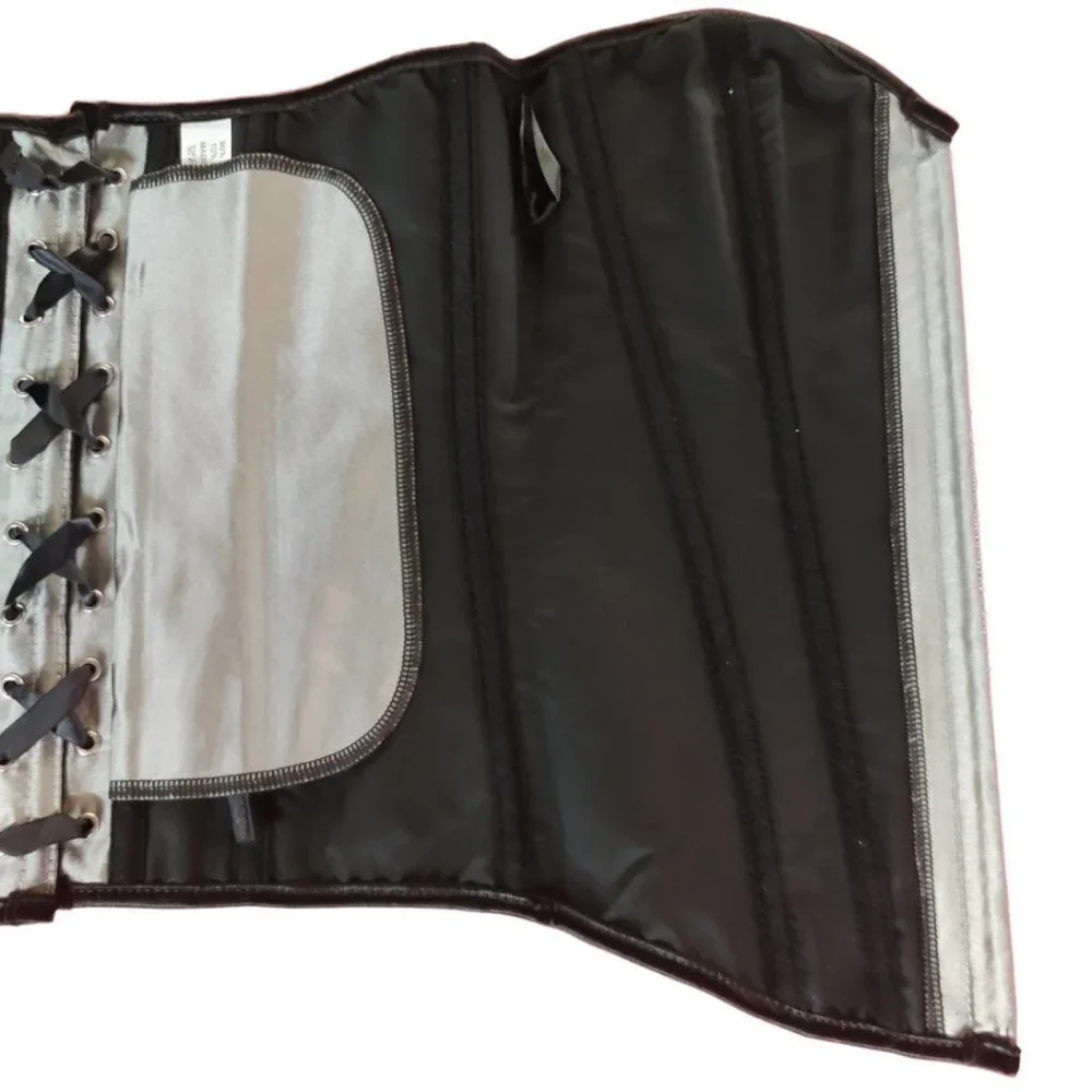 💜 NWT Silver Sparkle Overbust Corset and Thong Set - Picture 6 of 10
